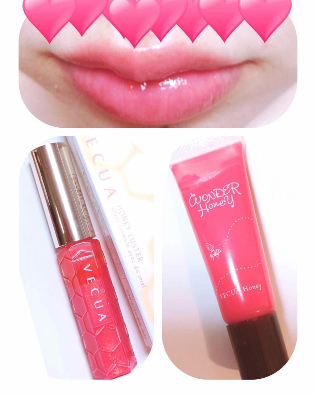 ワンダーハニー 彩り果実のリップネクター/VECUA Honey/リップグロスを使ったクチコミ(3枚目)