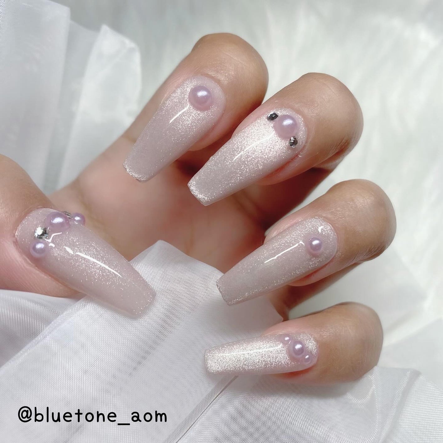 ナチュラルマグネットネイル/ネイル工房/ジェルネイルを使ったクチコミ(6枚目)