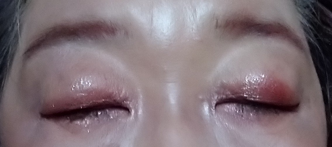 3色マロンアイシャドウパレット 03 ほろ酔いワイン（しっとりパールラメ）/LEEMEMBER/アイシャドウパレットを使ったクチコミ（3枚目）