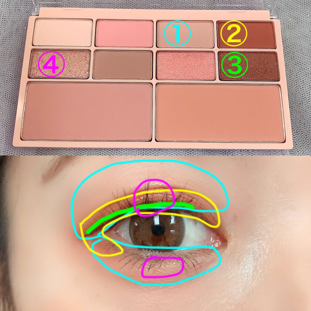 インク フィッティング カラー パレット/PERIPERA/アイシャドウパレットを使ったクチコミ(3枚目)