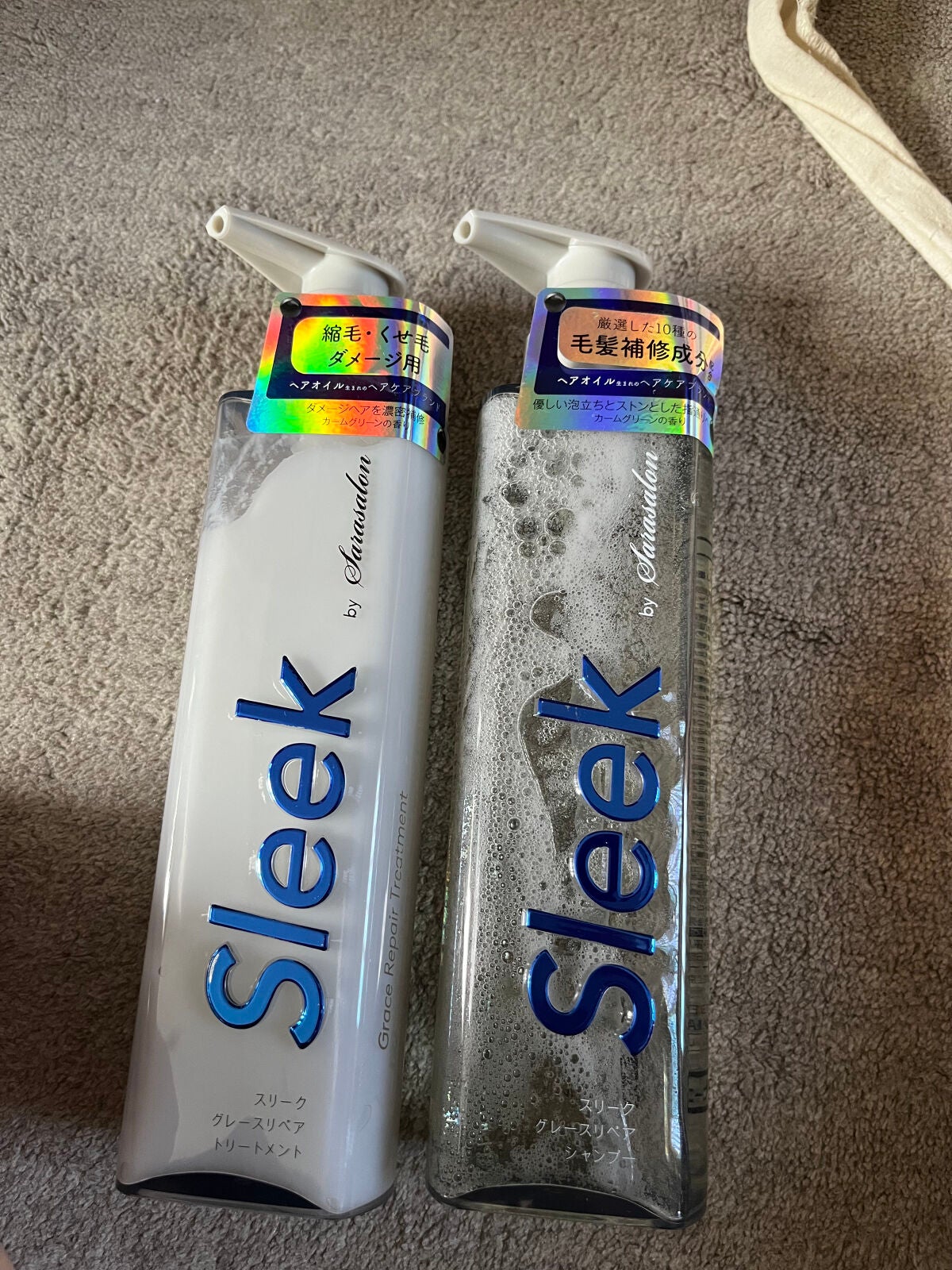 グレースリペアシャンプー/トリートメント/スリーク by サラサロン/市販シャンプーを使ったクチコミ(1枚目)