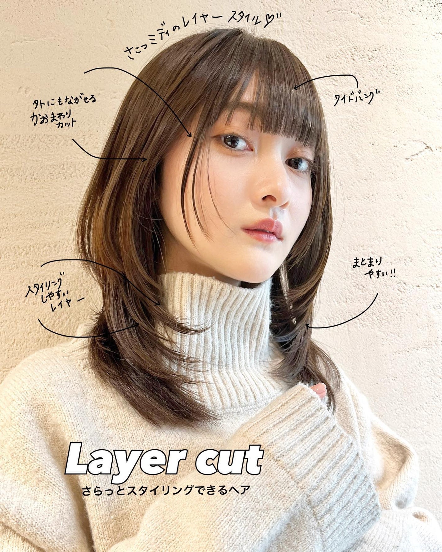 HARUNA on LIPS 「お洒落な流行りの#ワイドバングとミディアムレイヤー⭐️⭐️さら..」(1枚目)