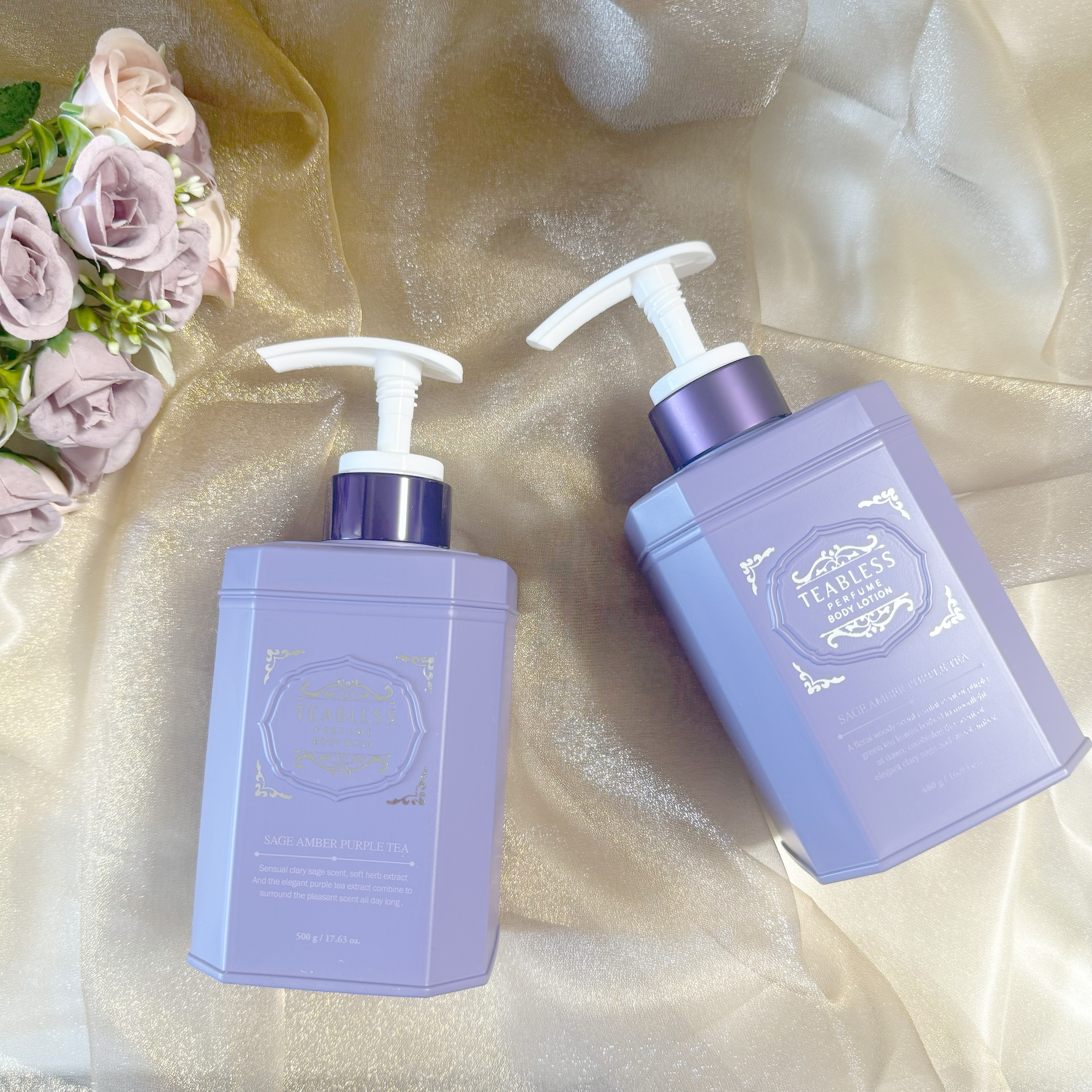 パフュームボディローション セイジアンバーパープルティー/TEABLESS/ボディローションを使ったクチコミ（2枚目）