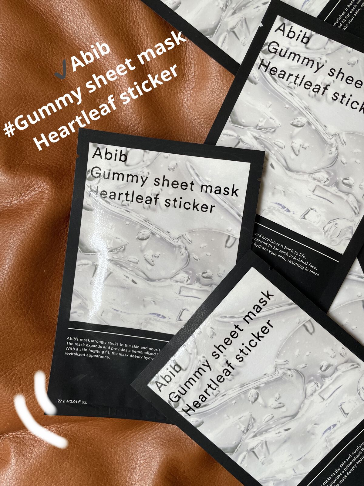 【超！とろみ液で肌がもちもちになる💮】

✔️Abib
#Gummy sheet mask Heartleaf sticker

肌表層がもちもちになる印象。
とにかく、化粧水がたっぷり。
なによりトロみがすごい.....！！

朝という