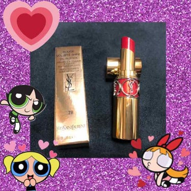 ルージュ ヴォリュプテ シャイン No.78💄

発色◎色持ち◎少し乾燥してても◎匂い◎
とりあえず見た目が可愛いYSL😍🧡ノエル限定色なんだ（´-`）.｡oO わかりづらいけど細かいラメがあってさらに