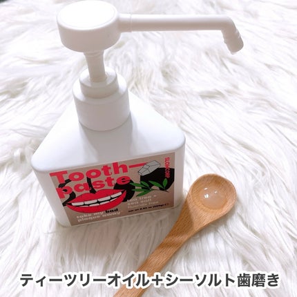 toothpaste tea tree oil + sea salt/SLOWCORP/歯磨き粉を使ったクチコミ(4枚目)