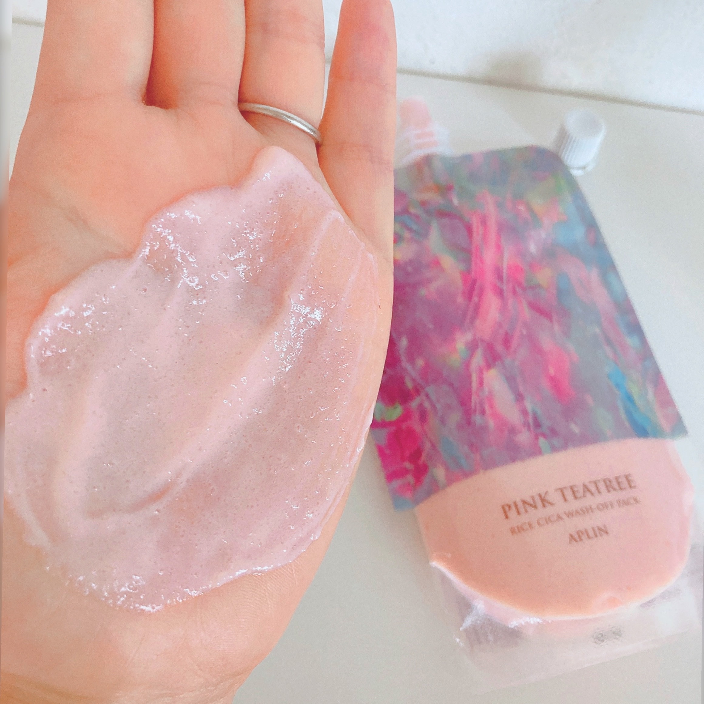 ピンクティーツリーライスシカウォッシュオフパック/APLIN/洗い流すパック・マスクを使ったクチコミ（3枚目）