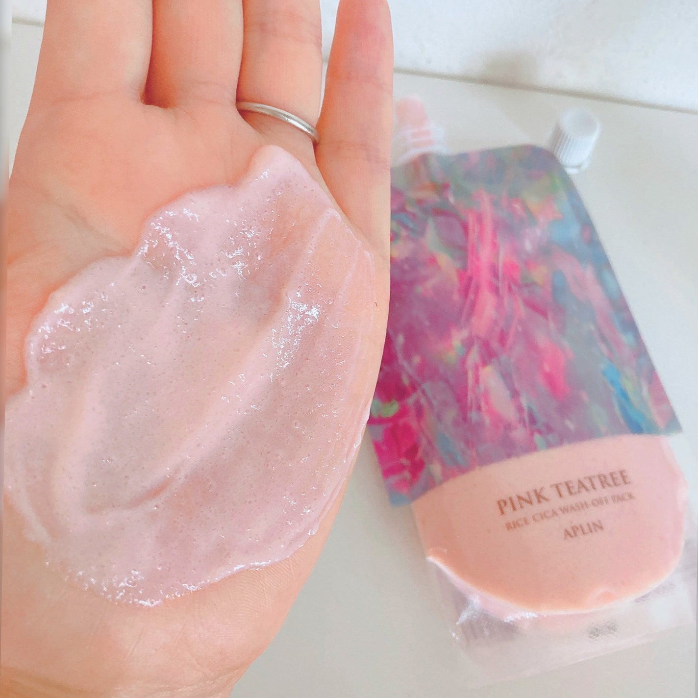 ピンクティーツリーライスシカウォッシュオフパック/APLIN/洗い流すパック・マスクを使ったクチコミ(3枚目)