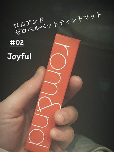 ゼロベルベットティント #02 JOYFUL
ネットで調べて買ってみた。
色合いはつけた時強く感じた(´・ω・｀)
ティッシュウィッシュで拭き取ったらいい感じの色で

マット系をつけたことがなく、初のチ