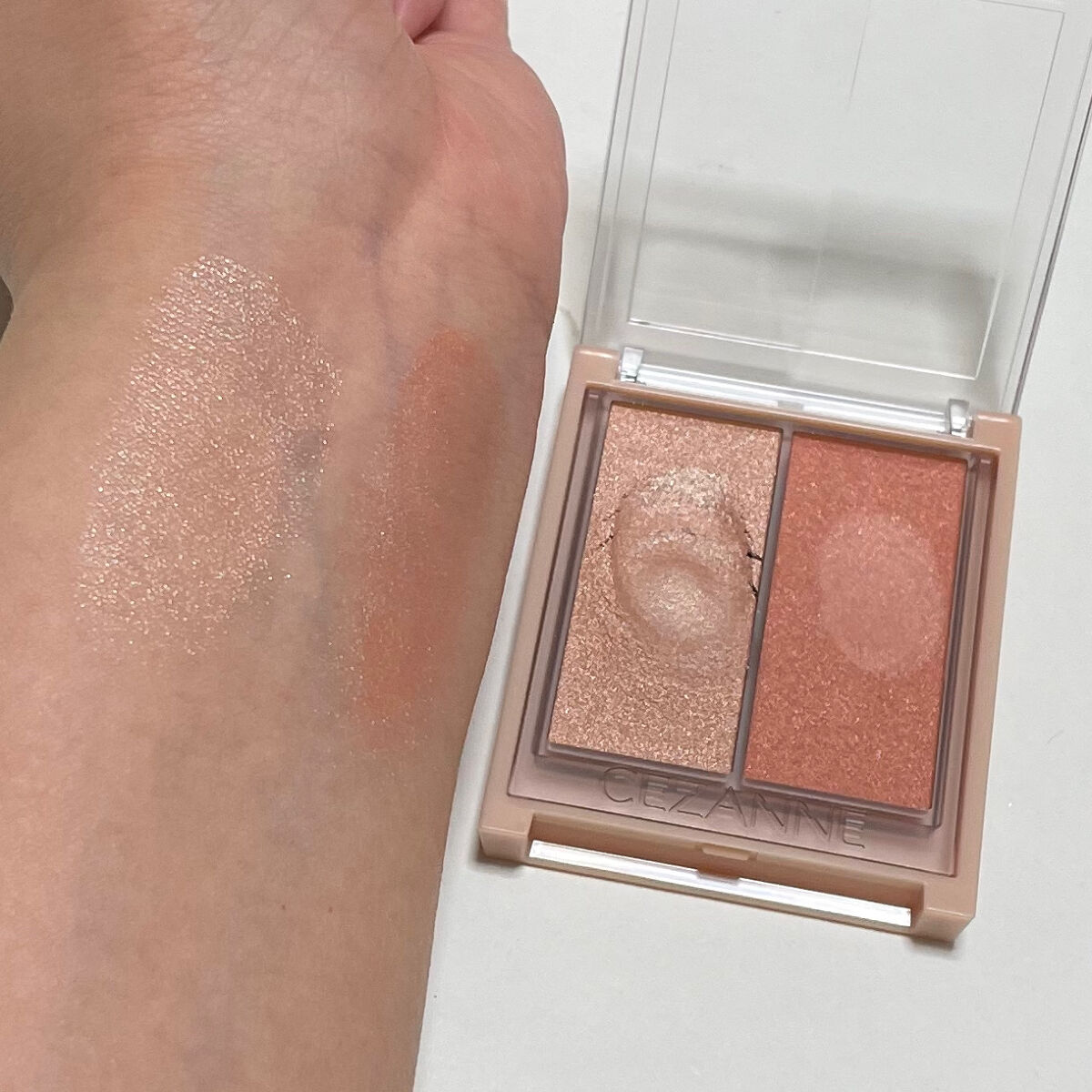 フェイスグロウカラー/CEZANNE/クリームハイライトを使ったクチコミ（2枚目）