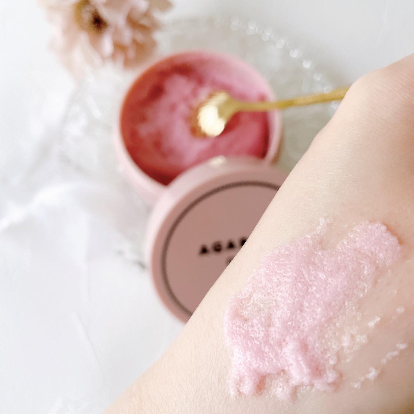 Q+Me スウィート ボム タラソ スクラブ/AGARISM/バスト・ヒップケアを使ったクチコミ(3枚目)