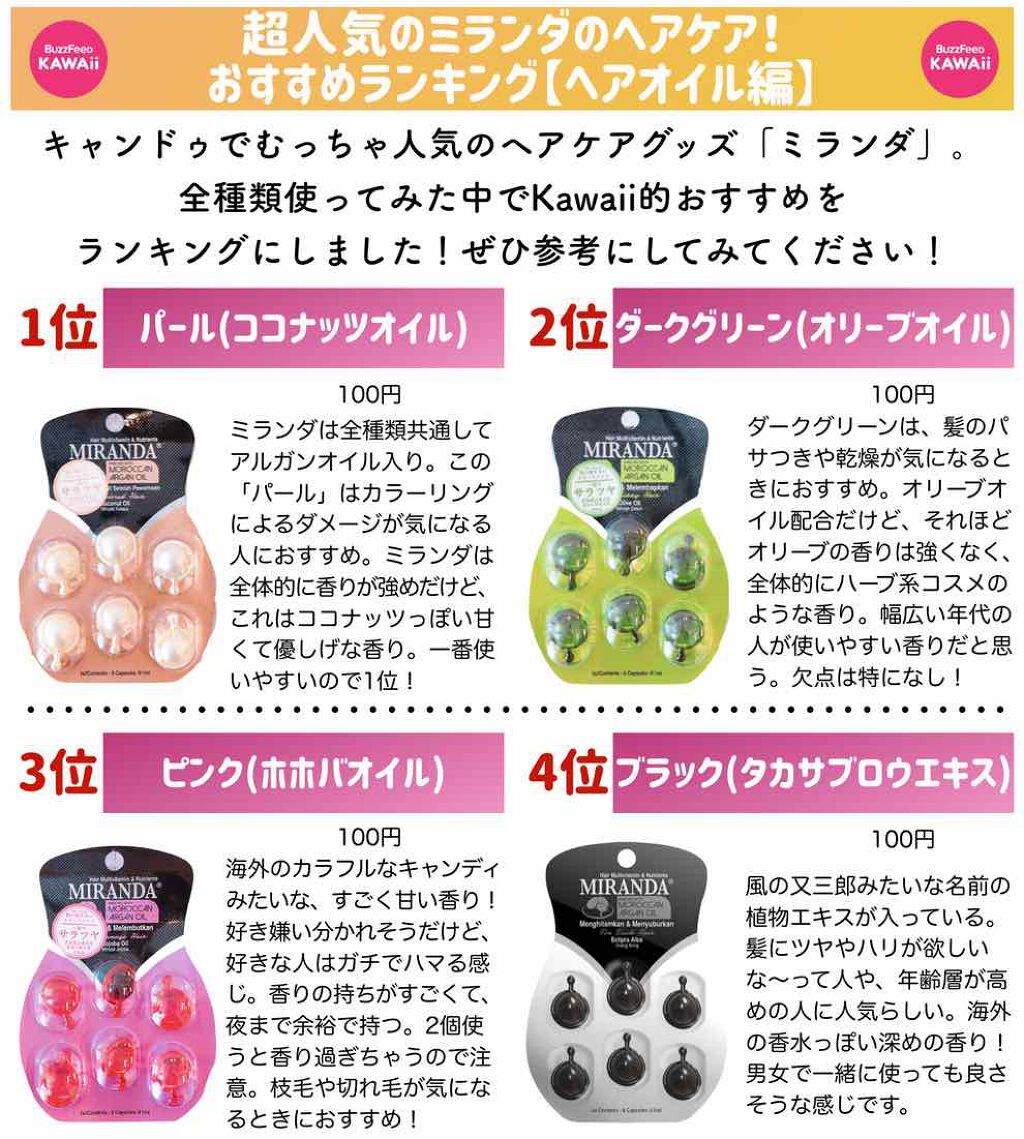 ヘアビタミン カラーケアヘアオイル/MIRANDA/ヘアオイルを使ったクチコミ（2枚目）