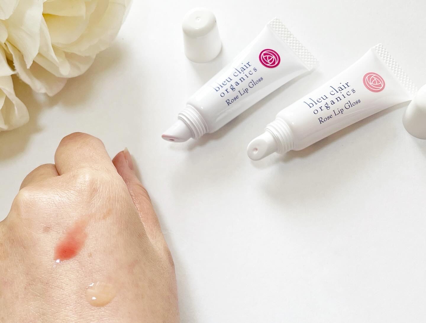 ローズリップグロス オーガニックレッド/ブルークレール/リップグロスを使ったクチコミ（2枚目）