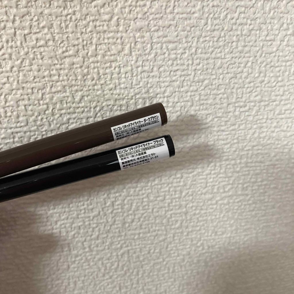 カンコレ リキッドアイライナー/DAISO/リキッドアイライナーを使ったクチコミ(2枚目)