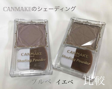 ♥CANMAKE シェーディング 比較♥

今回はCANMAKEのシェーディンパウダーの04と05の比較をしたいと思います！

ブルベ向けといわれる04と
新しく出たイエベ向けとされる05

私が今まで