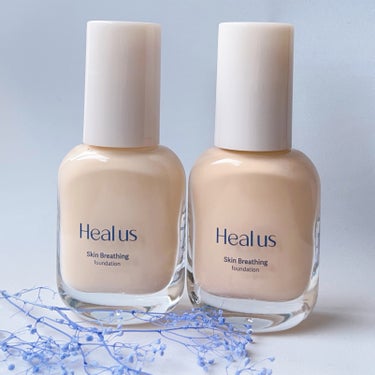 Healus Skin  breathing foundation Glowのクチコミ「Dr.Gの姉妹ブランド
“Healus”のリキッドファンデをご紹介🌸

スキンブリージングファ.....」（2枚目）