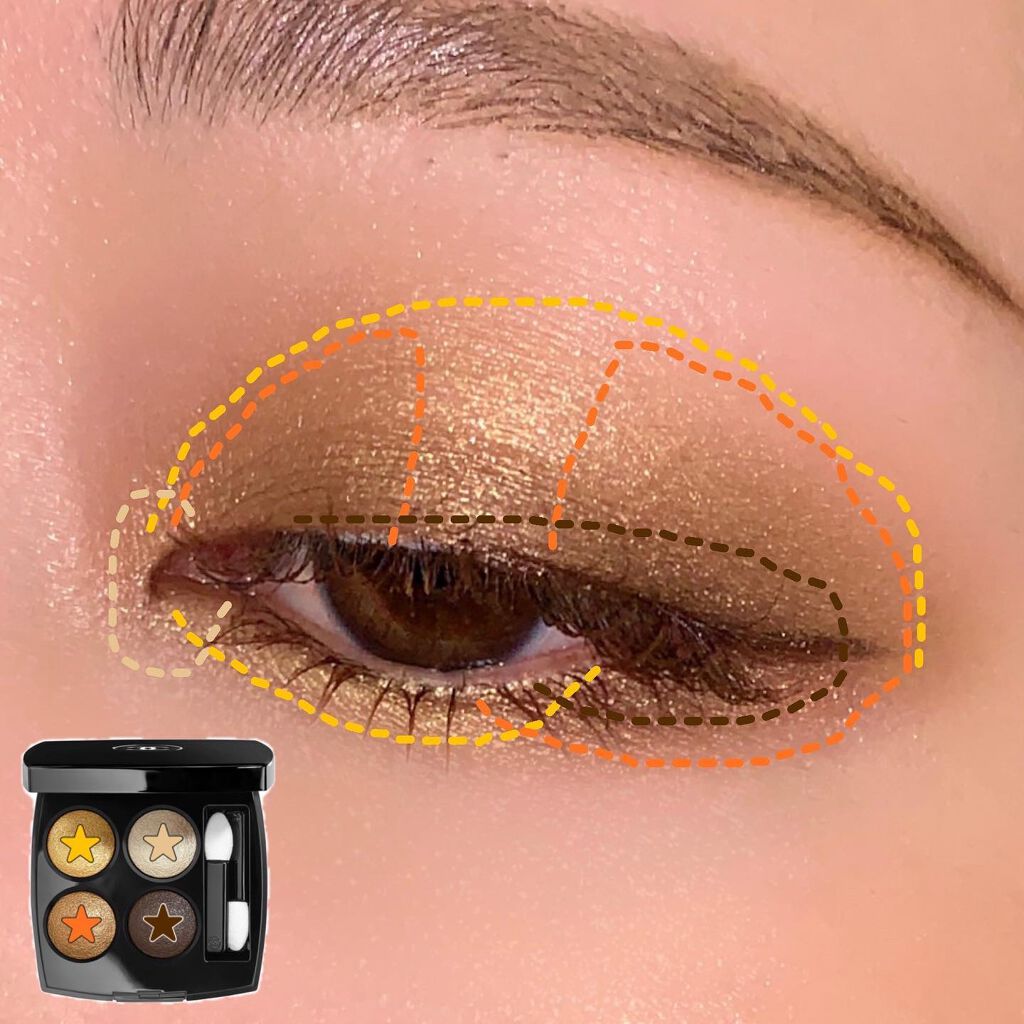 シャネル アイシャドウ アイライン セット オレンジ ブラウン系 単色