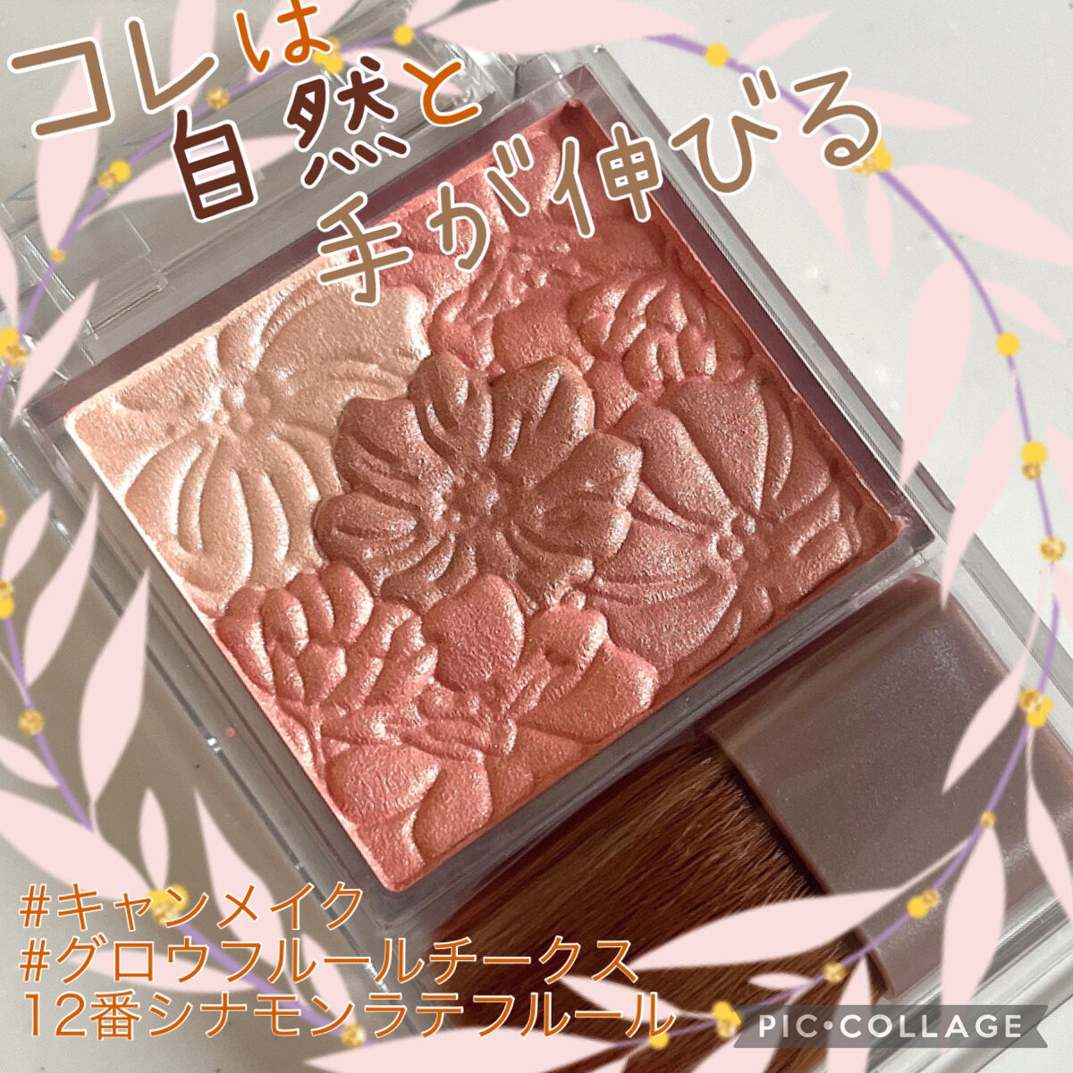 グロウフルールチークス 12 シナモンラテフルール/キャンメイク/パウダーチークを使ったクチコミ（1枚目）