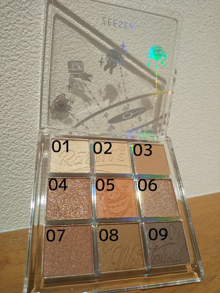 クォーツ 9色アイシャドウパレット(ドリームランドアイシャドウ)/ZEESEA/アイシャドウパレットを使ったクチコミ(6枚目)