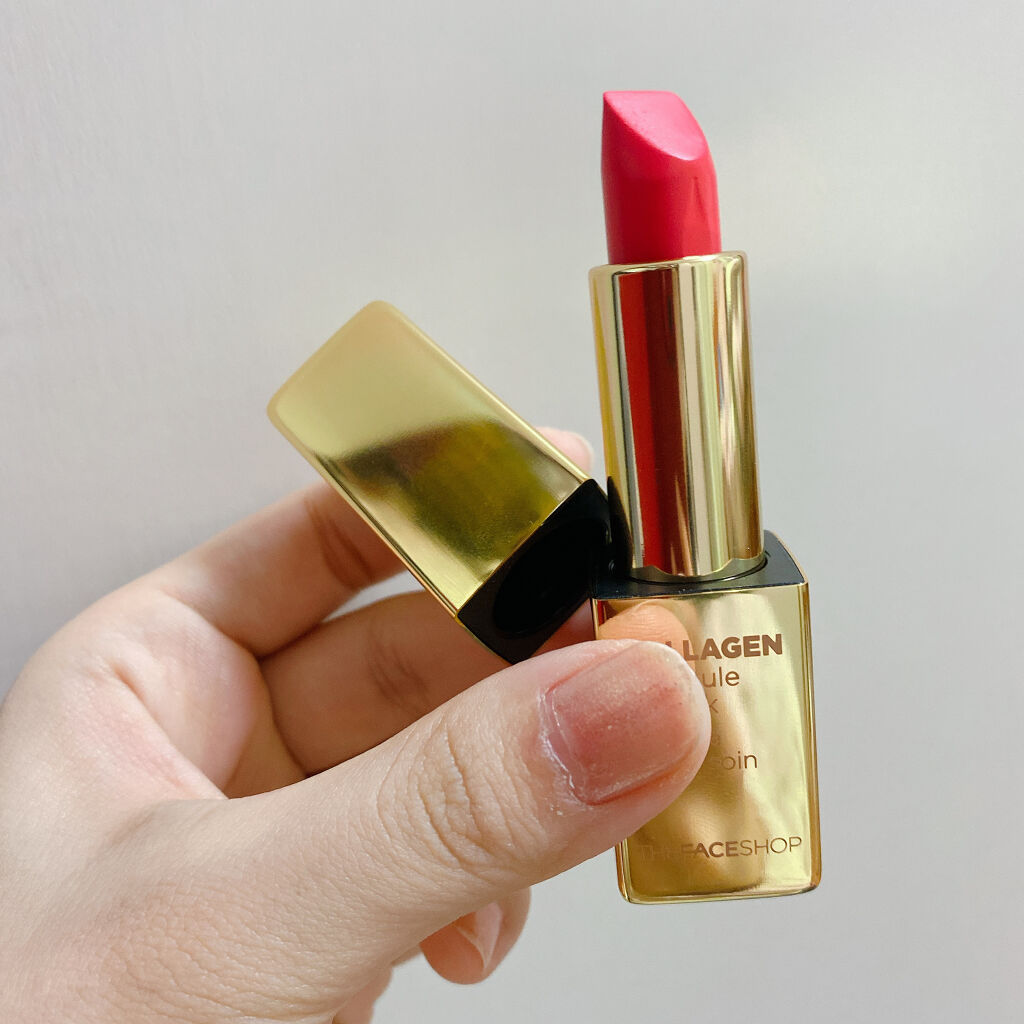 コラーゲンアンプルリップスティック/THE FACE SHOP/口紅を使ったクチコミ（1枚目）