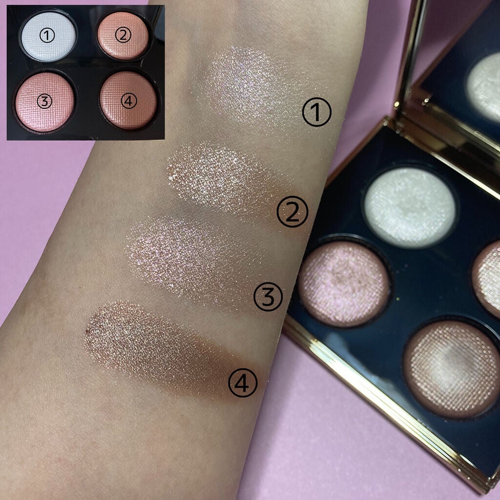 ピンク グロウ リュクス アイシャドウ パレット/BOBBI BROWN/アイシャドウパレットを使ったクチコミ(2枚目)