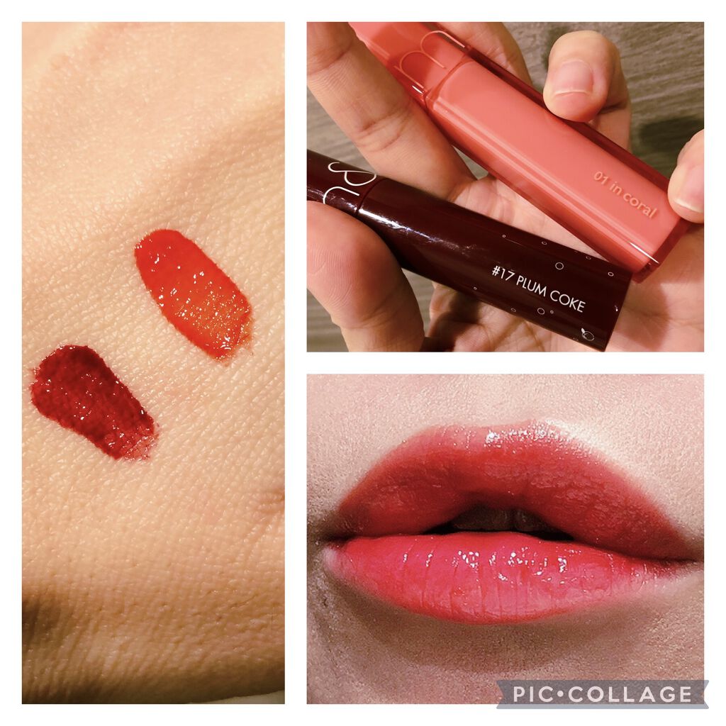 ジューシーラスティングティント/rom&nd/リップティントを使ったクチコミ（2枚目）