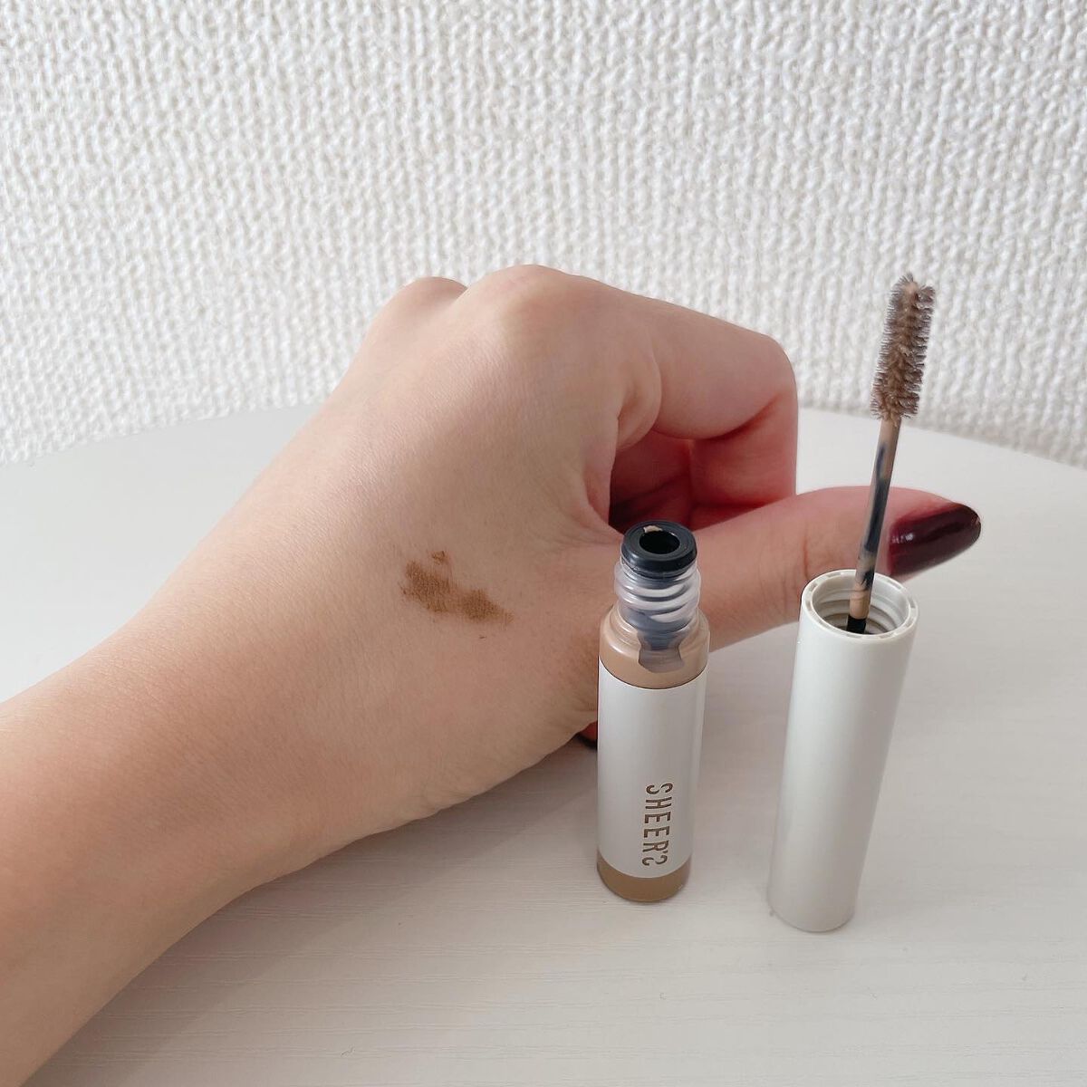 スキニーカラーブロウ 01 ミルクブラウン/シアーズ/眉マスカラを使ったクチコミ（2枚目）