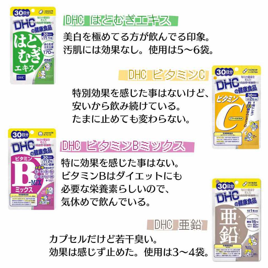 DHC はとむぎエキス/DHC/健康サプリメントを使ったクチコミ(2枚目)