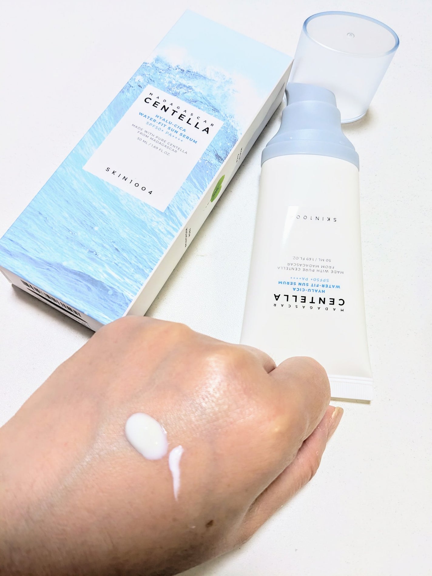 ヒアルーシカ ウォーターフィット サンセラム/SKIN1004/日焼け止めローションを使ったクチコミ(1枚目)