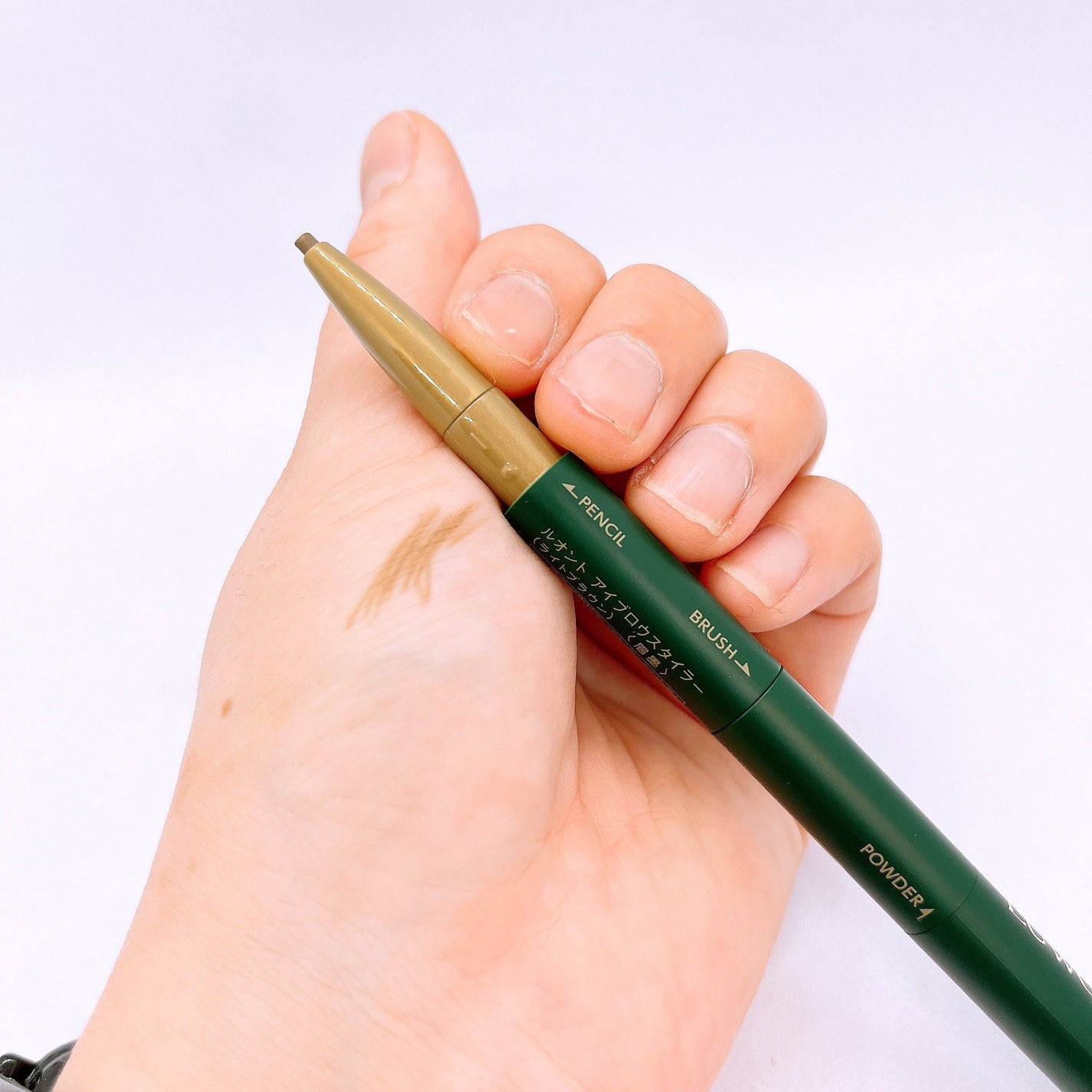 ルオント アイブロウスタイラー ライトブラック/LUWONT/アイブロウペンシルを使ったクチコミ(3枚目)