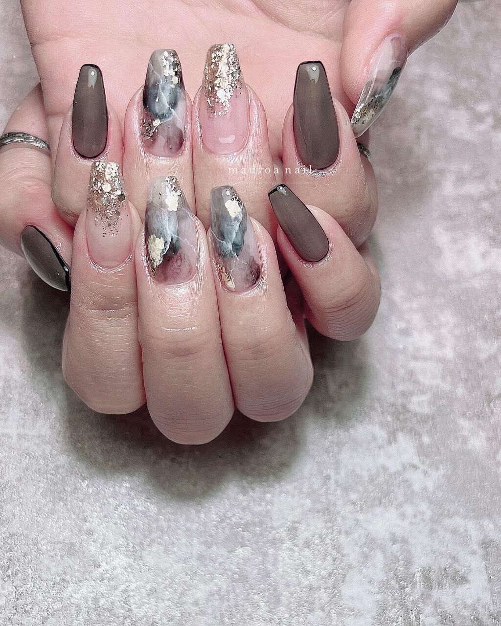 mauloa_nail on LIPS 「・ 持ち込み画像🌈いつもありがとうございます😊⭐️・ネイルやり..」(1枚目)