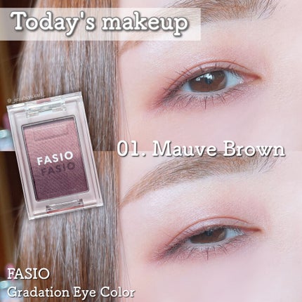 グラデーション アイカラー/FASIO/単色アイシャドウを使ったクチコミ(1枚目)