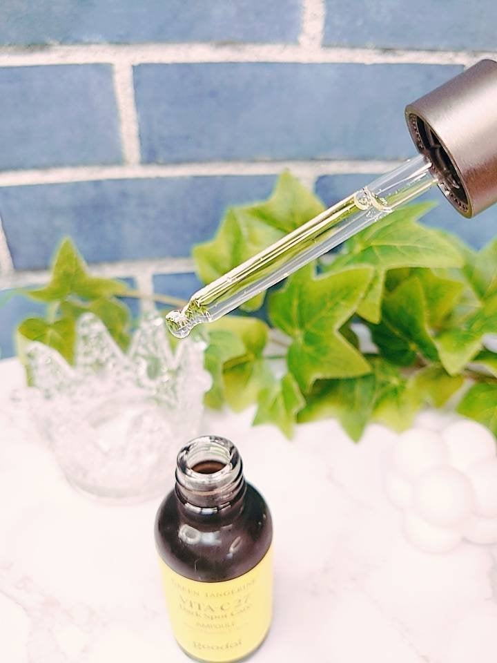 グリーンタンジェリンビタC27ダークスポットケアアンプル/goodal/美容液を使ったクチコミ(2枚目)