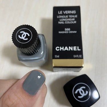 ヴェルニ ロング トゥニュ 566 ウォッシュド デニム/CHANEL/マニキュアを使ったクチコミ（2枚目）