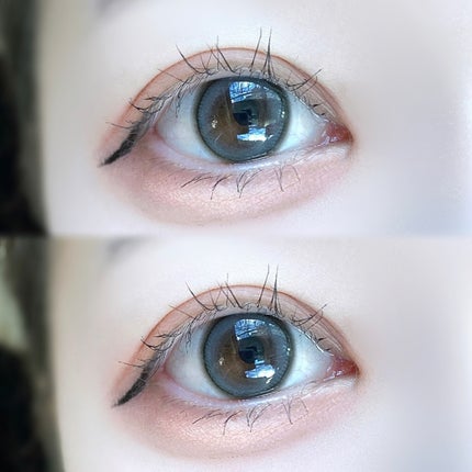 びゃっこまる on LIPS 「アイシャ新作かわいすぎる!💎宝石のようなブルーグレーカラコンオ..」(6枚目)