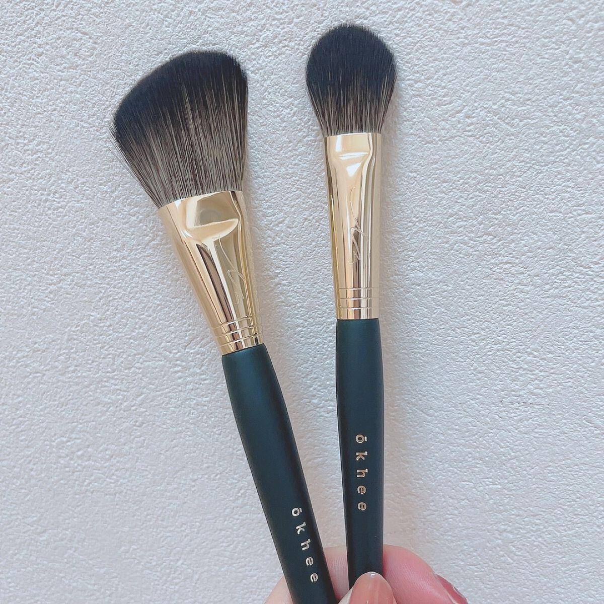okhee フェイスパウダーブラシ/SOOA DOR/メイクブラシを使ったクチコミ（3枚目）