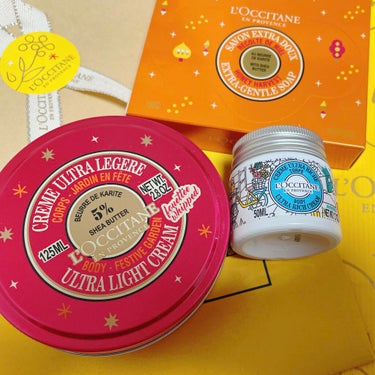 ハンドクリームしか使った事の無かった、
L'OCCITANE🎀
初めてボディクリームと化粧石鹸頂いたので
使うのが楽しみです🧼🧴✨