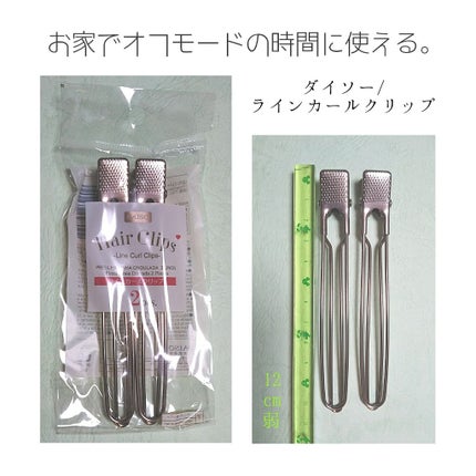 ラインカールクリップ2P/DAISO/ヘアアクセサリーを使ったクチコミ(1枚目)
