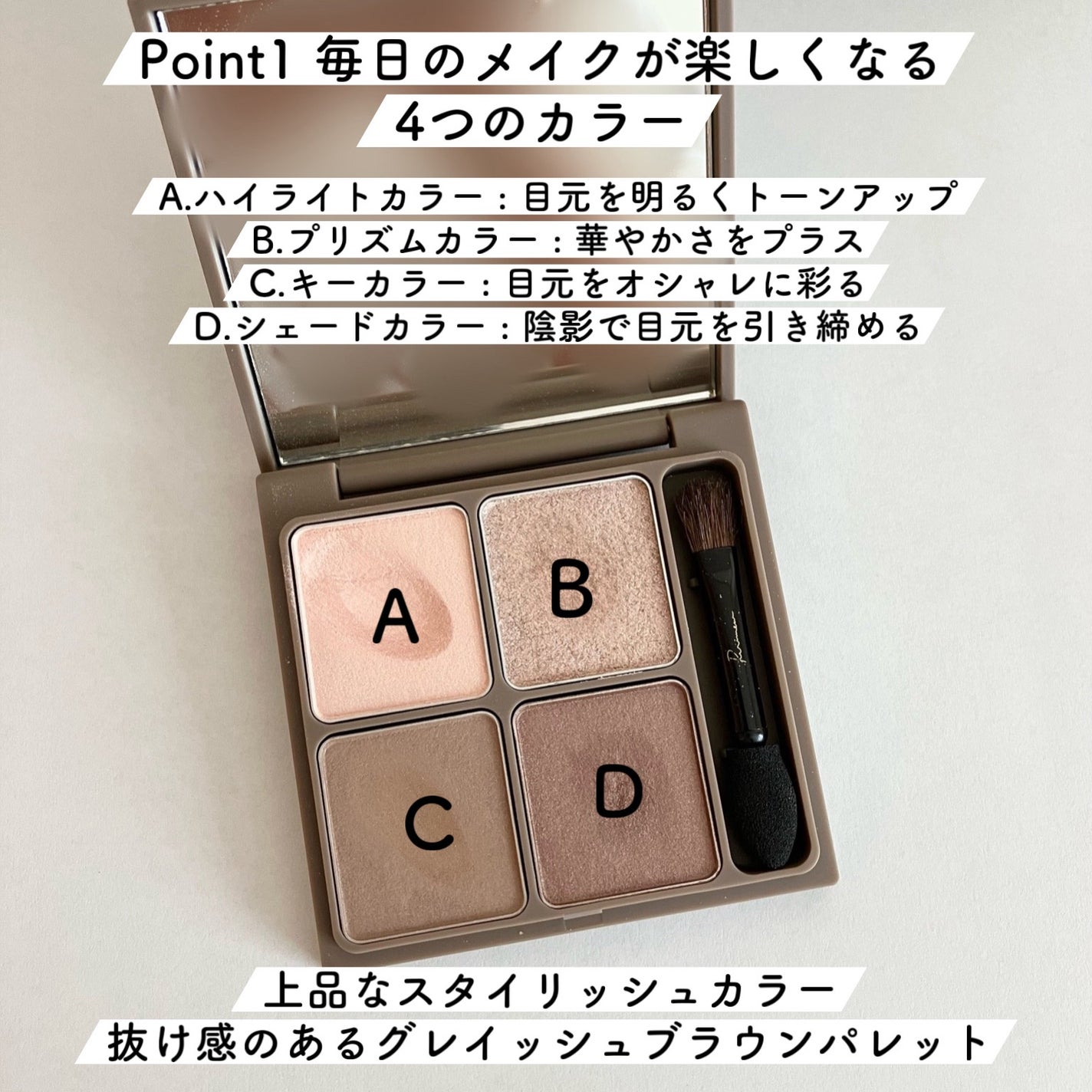 インザミラーアイパレット/Ririmew/アイシャドウパレットを使ったクチコミ(3枚目)