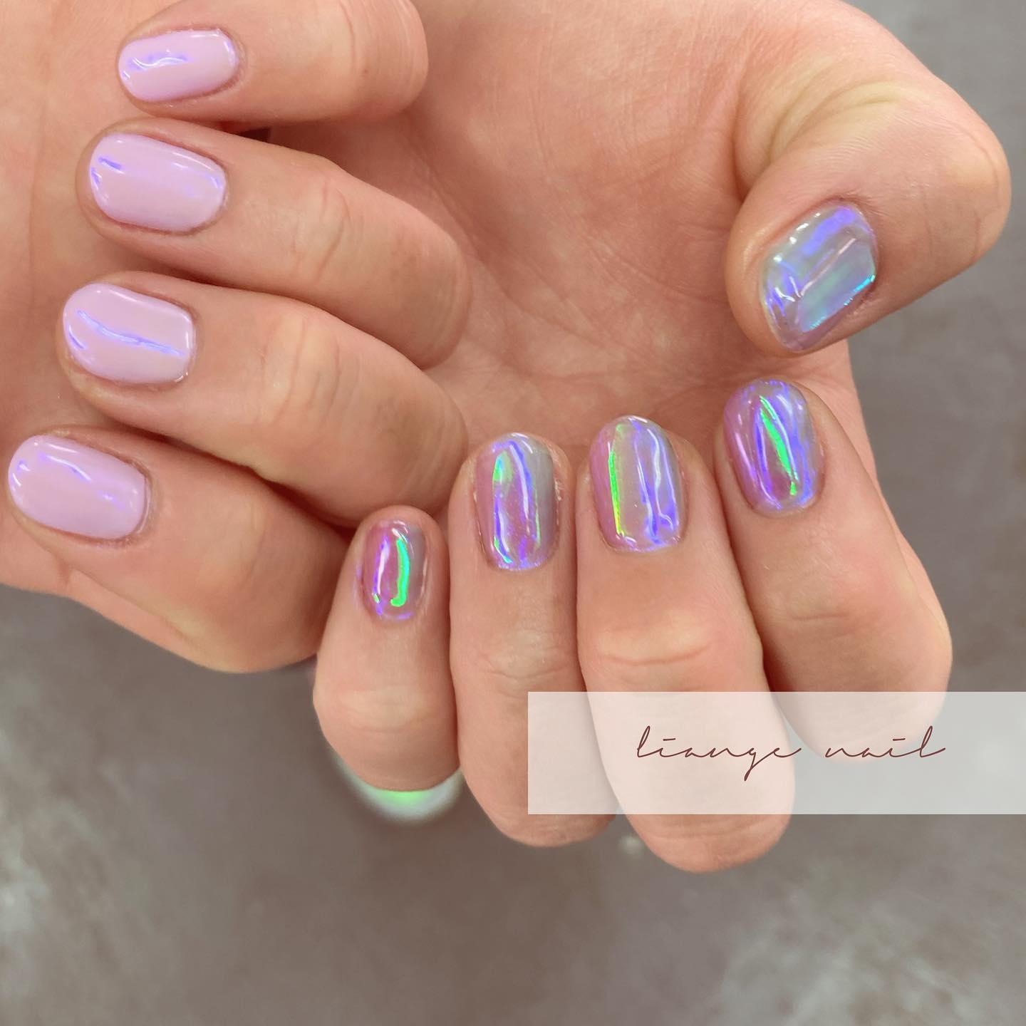 #リアンジェネイル,#柏ネイル,#ネイル,#うるうるネイル,#氷ネイル,#オーロラネイル,#アシメネイル,#春ネイルのネイルデザイン