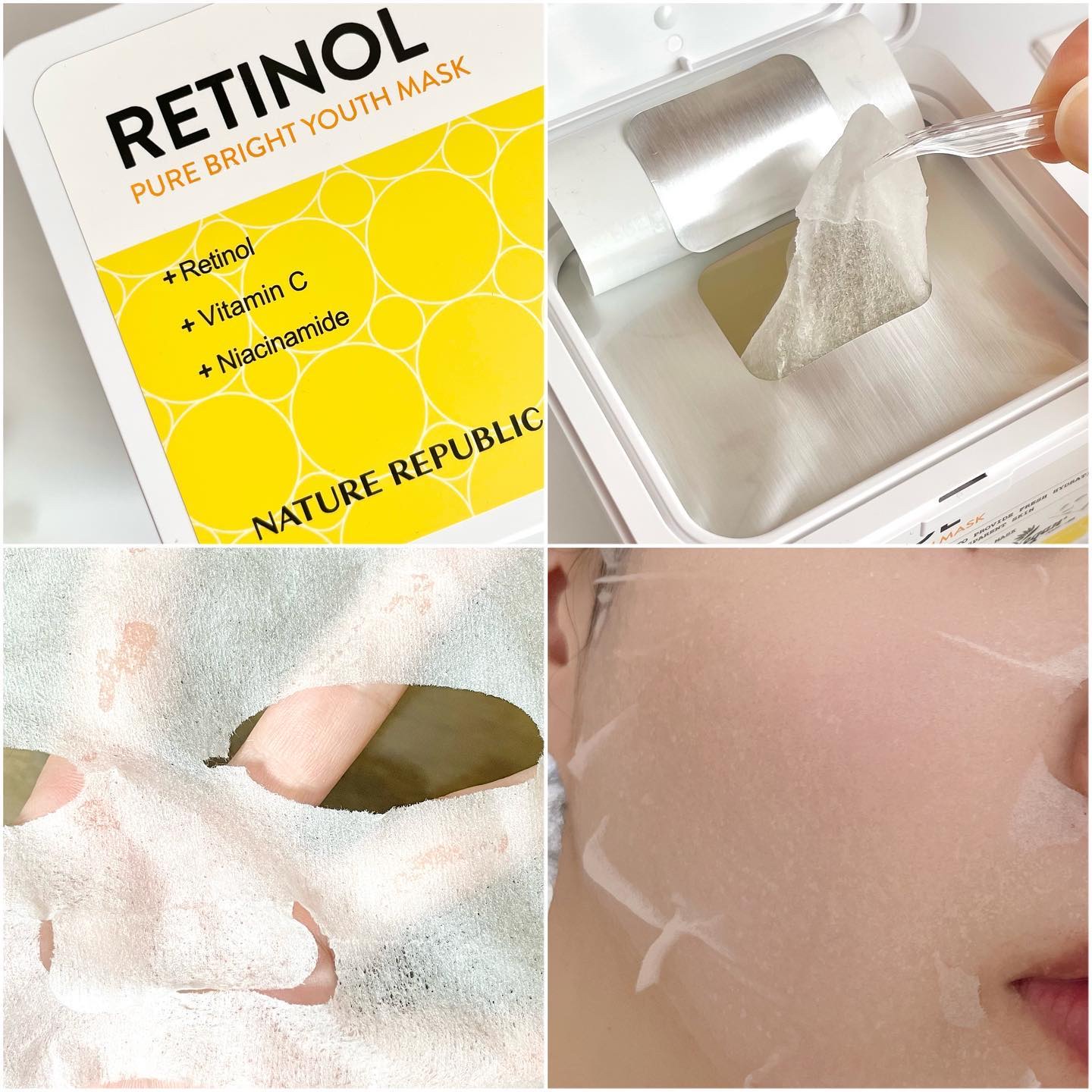 キューブマスク レチノール/ネイチャーリパブリック/シートマスク・パックを使ったクチコミ（3枚目）