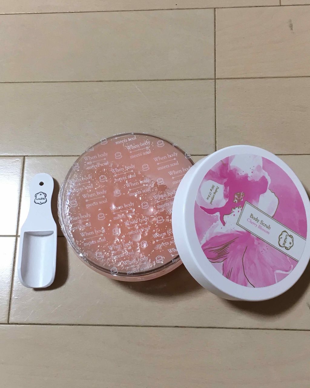 ボディスクラブ チェリーブロッサム/Laline/ボディスクラブを使ったクチコミ（1枚目）