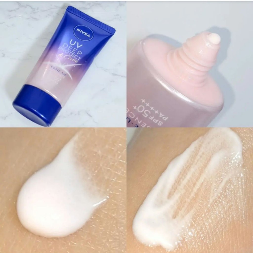 ニベアUV ディープ プロテクト＆ケア トーンアップ エッセンス/ニベア/日焼け止めローションを使ったクチコミ（2枚目）