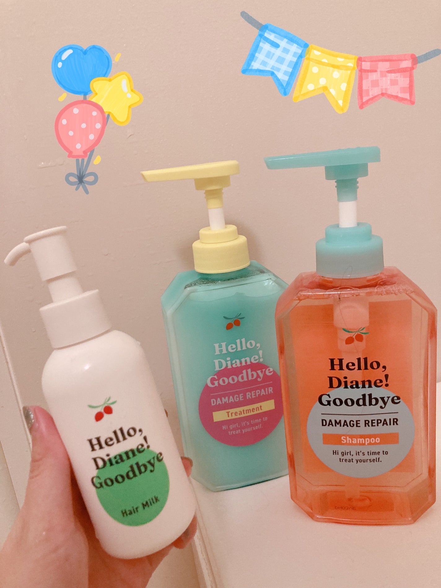 ハローダイアン グッバイ ダメージリペア シャンプー/トリートメント/ダイアン/市販シャンプーを使ったクチコミ(1枚目)