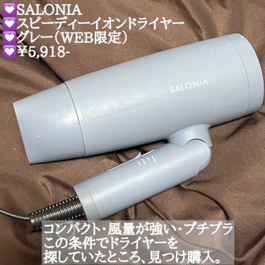 スピーディーイオンドライヤー グレー(WEB限定)/SALONIA/ドライヤーを使ったクチコミ（2枚目）