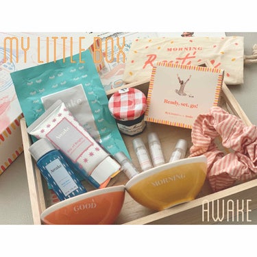 【My Little Box 】
5月はAwakeとコラボ！
¥3,350-（税込and送料込み）


毎月楽しみにしてる
マイリトルボックス🎁❤︎
5月はAwakeとのコラボで
写真のように可愛い可愛