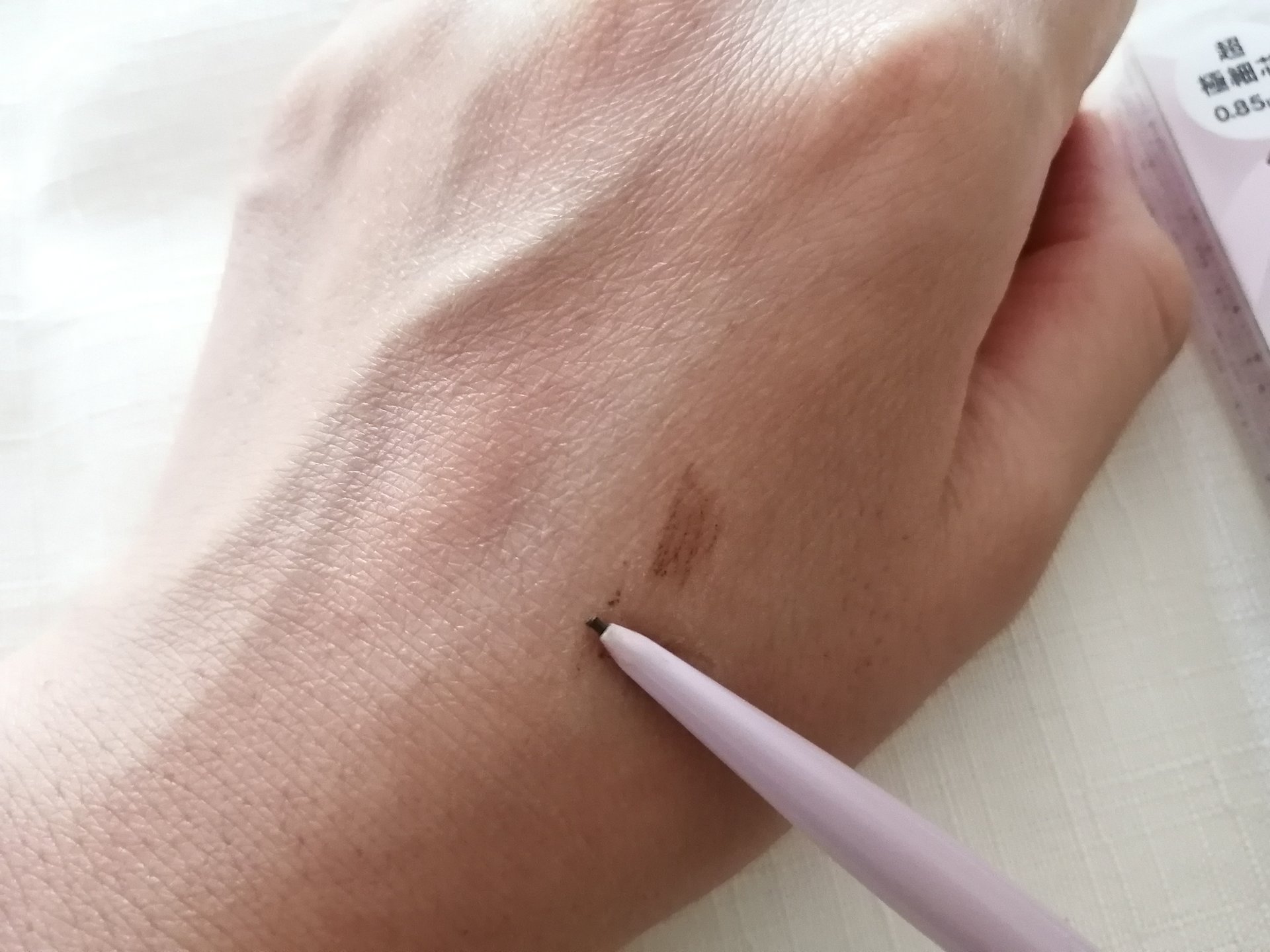 ウォータープルーフ アイブロウ(超極細芯) 02 ブラウン/FASIO/アイブロウペンシルを使ったクチコミ（3枚目）