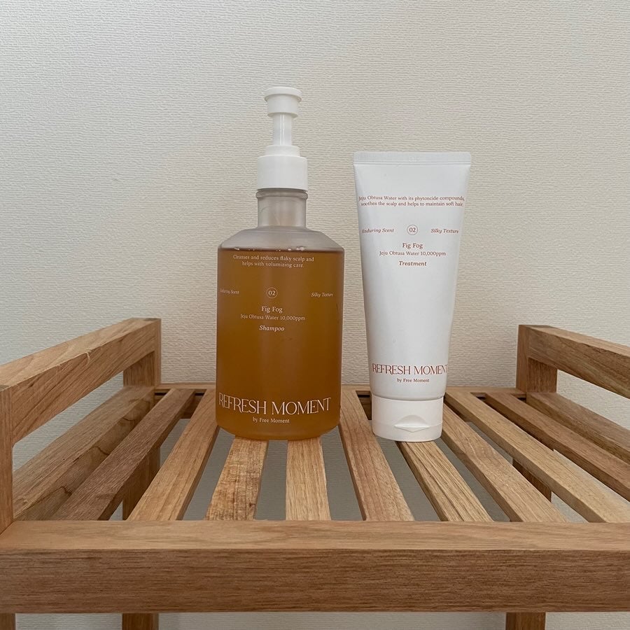 リフレッシュモーメントパフュームシャンプー/トリートメント Fig Fog/Free Moment /市販シャンプーを使ったクチコミ(1枚目)