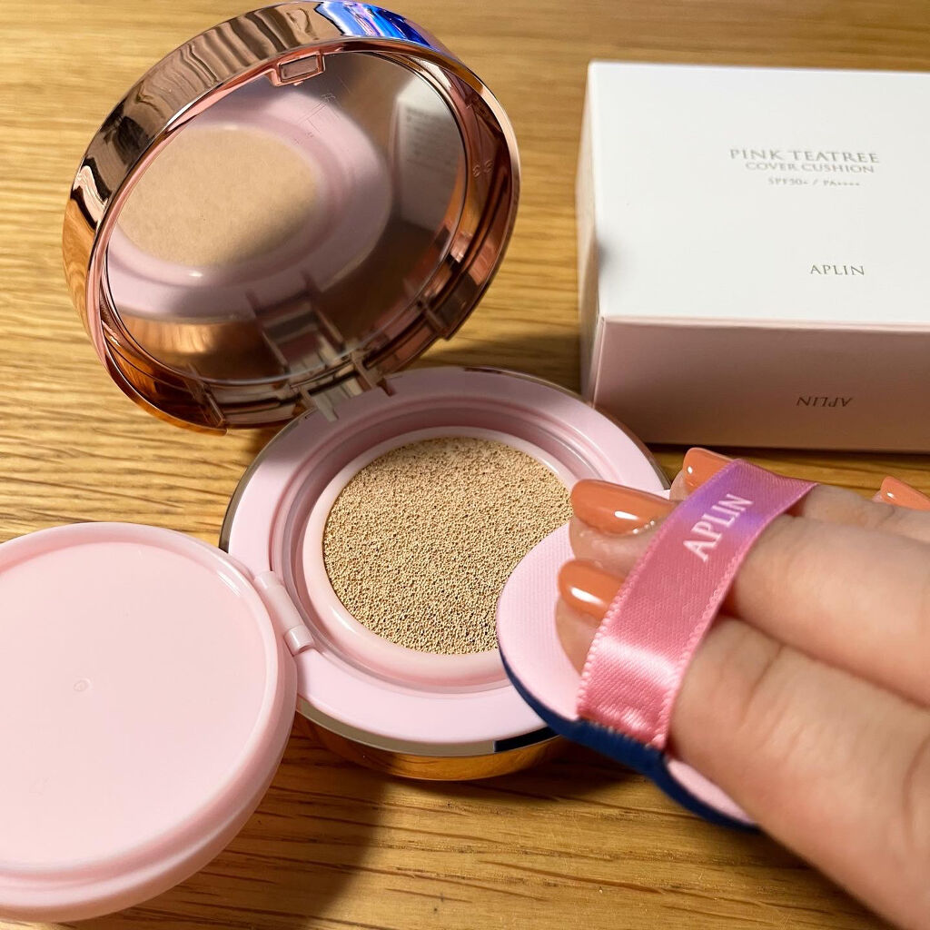 ピンクティーツリーカバークッション/APLIN/クッションファンデーションを使ったクチコミ（2枚目）