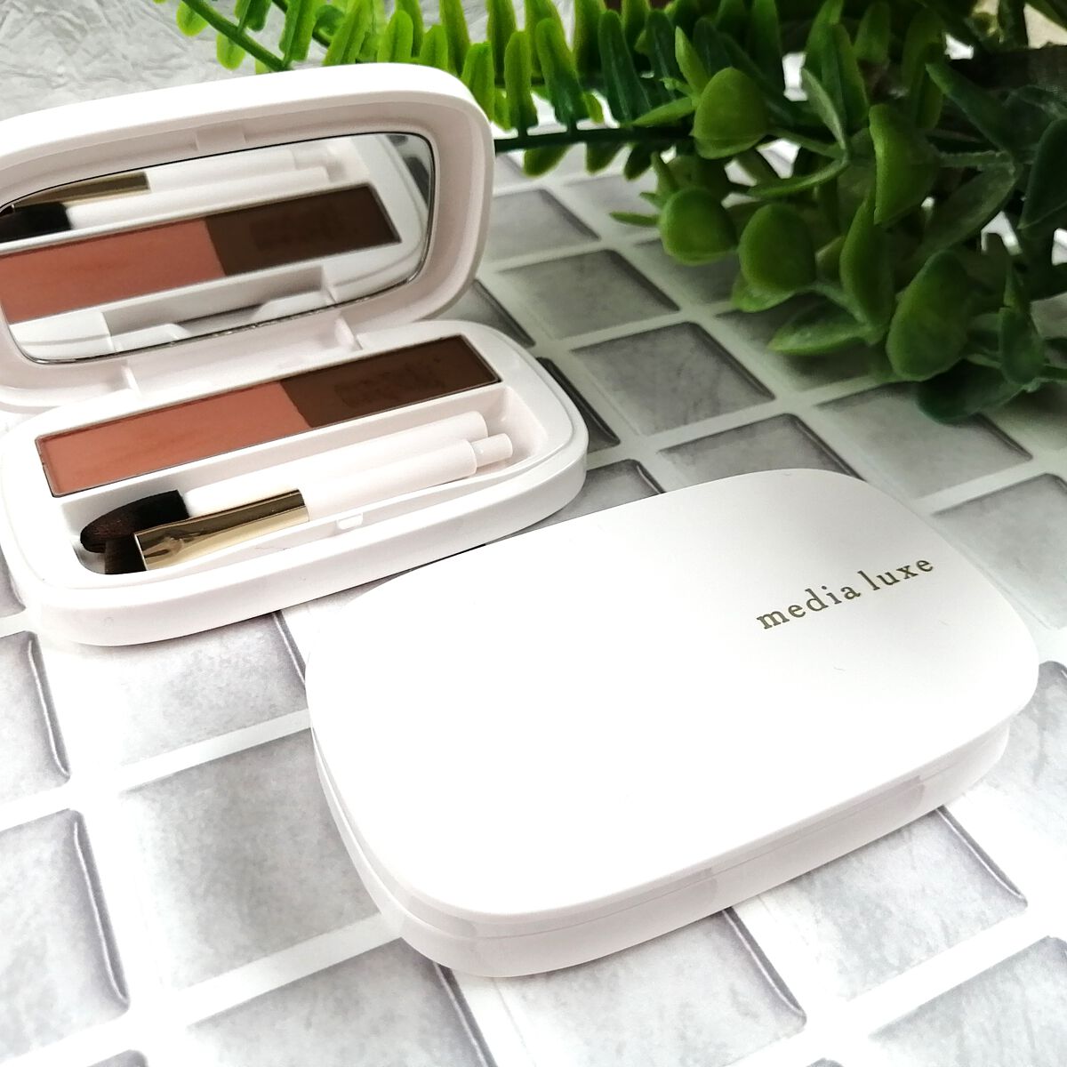 パウダーアイブロウ/media luxe/パウダーアイブロウを使ったクチコミ（1枚目）